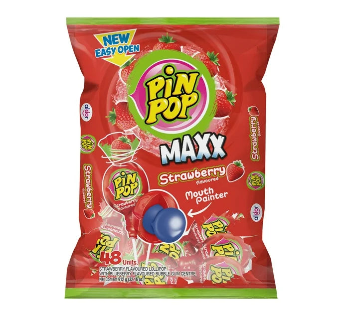 Pin Pop Maxx Strawberry x48 Units