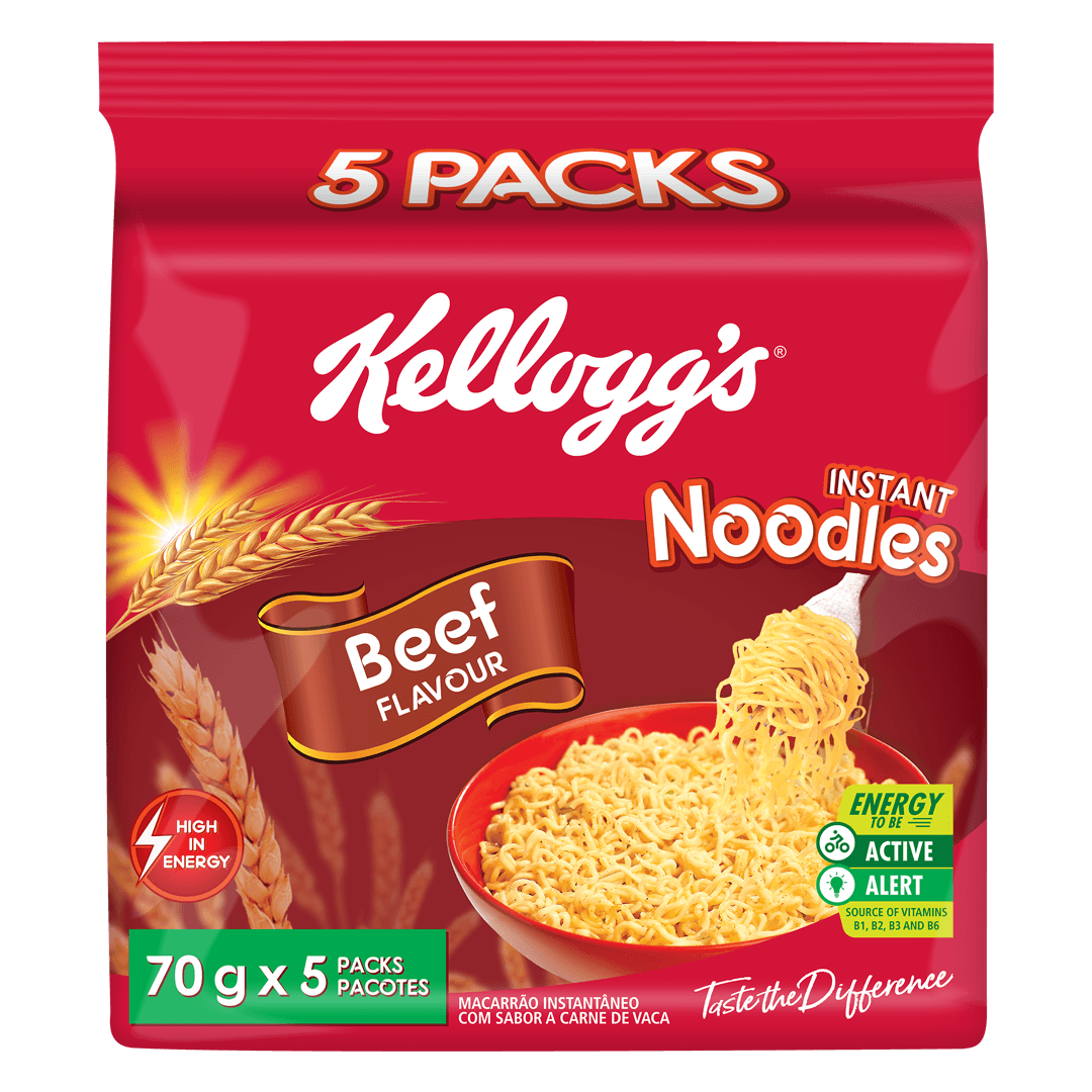 Kellogg's Beef Flavour Noodles 8 x 5 x 70g Box
