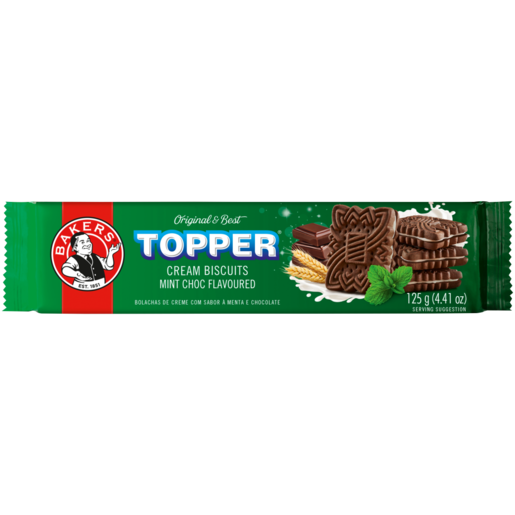 Bakers Toppers Mint Choc Cream Biscuits 12 x 125g
