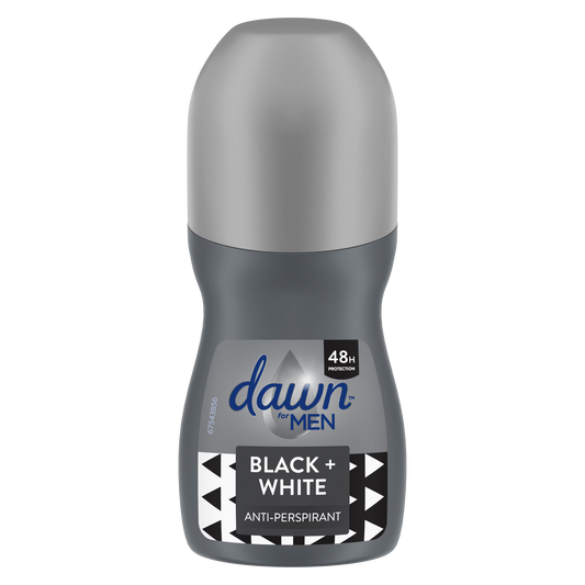 Dawn Men Black + White Antiperspirant Roll On 6 x 45ml