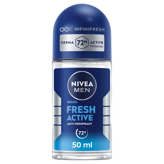 Nivea Men Fresh Active Antiperspirant Roll On 6 x 50ml