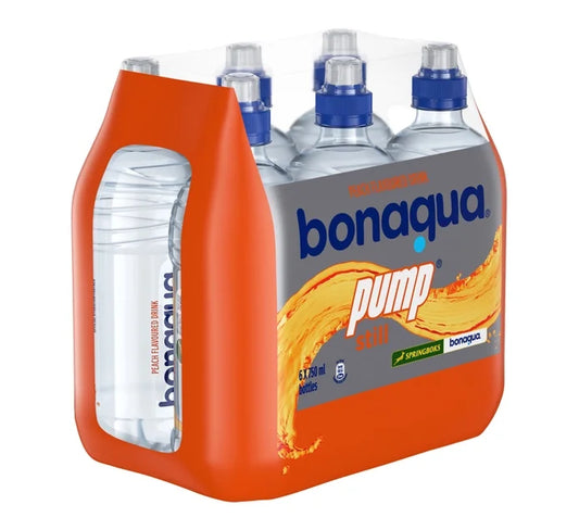 Bonaqua Pump Peach Flavoured Water 24 x 750ML