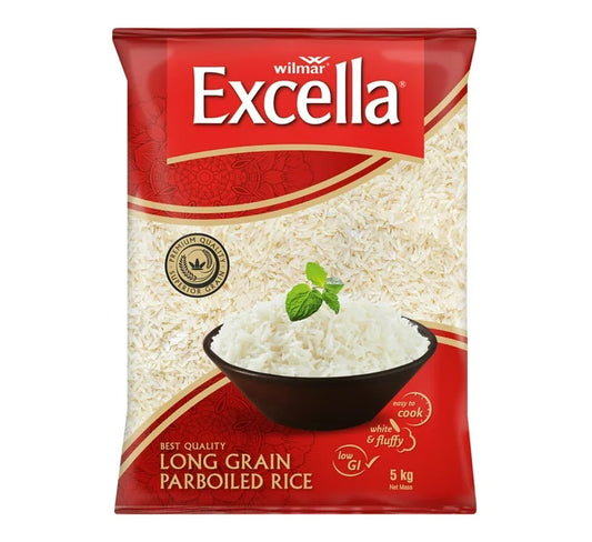 Excella Long Grain Parboiled White Rice 5KG