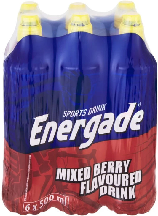 Energade Energy Drink Mixed Berry 6 x 500ML