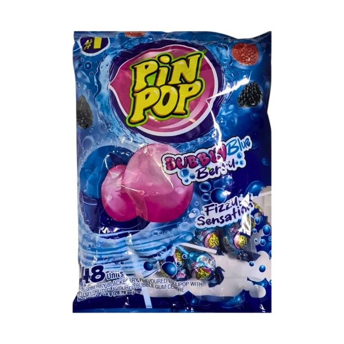 Pin Pop Bubbly Blue Berry x48 Units