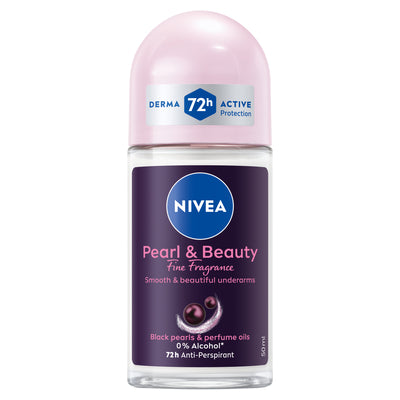 Nivea Women Pearl & Beauty Black Pearl + Perfume Oil Antiperspirant Roll On 6 x 50ml