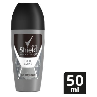 Shield Men Fresh Active Deodorant Antiperspirant Roll On 6 x 50ml