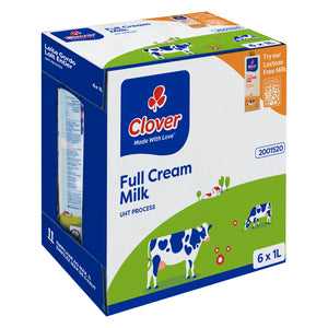 Clover Full Cream Milk Long Life 6 x 1L
