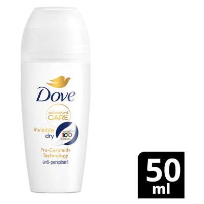 Dove Deodorant Invisible Dry Roll On 6 x 50ml